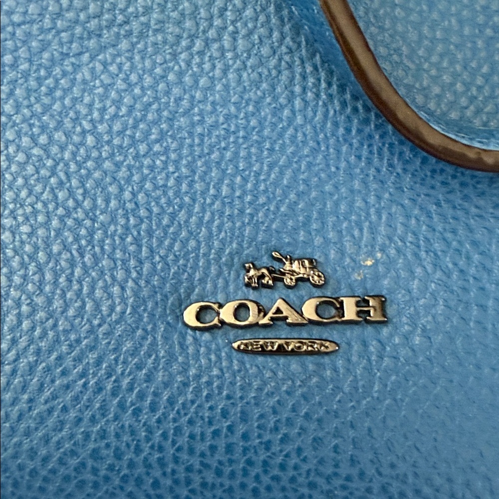Coach Market Tote in Blue - Like New - Picture 6 of 8
